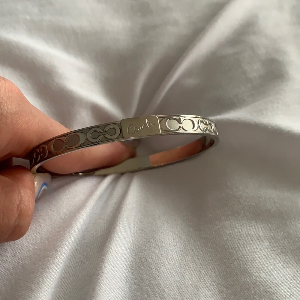 Coach Silver C Bangle Bracelet